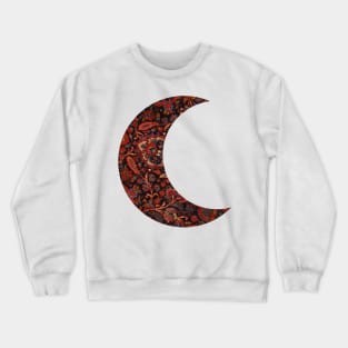 Dark Paisley Crescent Moon Crewneck Sweatshirt